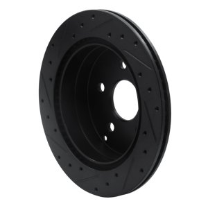 Chevrolet Equinox Brake Rotor (1) - Rear Right - R1 Concepts - Drilled & Slotted - Black - `10-`17